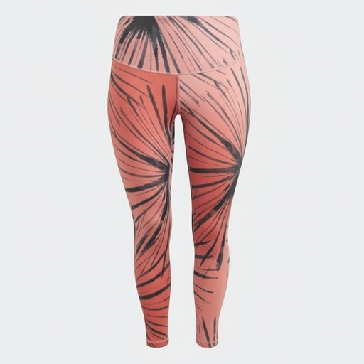 Adidas Studio Tie-Dye Print Leggings Coral, Women