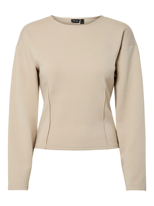 Talia Long Sleeve Fitted Sweat Silver Lining (17164457) Women