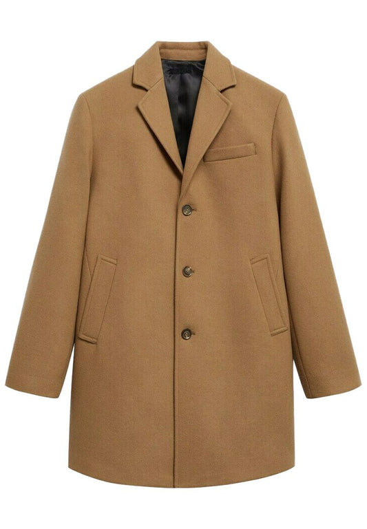 Mango Manteau laine recyclée Light Brown (M9122T0ZT-O11) Men