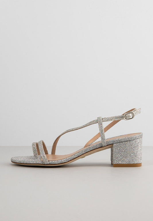 Stuart Weitzman SOIREE SLEEK 50 SAND Silver-Coloured (ZZO20FH82-A00) Women
