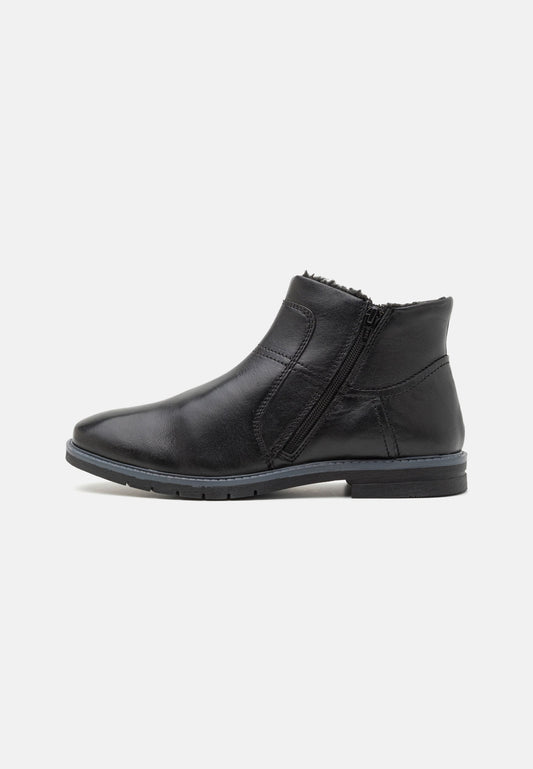 Pier One by Zalando LEATHER / MERLO / SHM- 23557 / 802 - black Black (PI912K0F8-Q11) Men