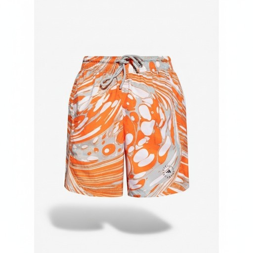 Adidas Marble Swirl Print Shorts Orange, Women