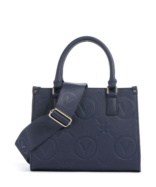 Mario Valentino Embossed Logo Handbag Navy Blue (VBS8ZG04-002) Women