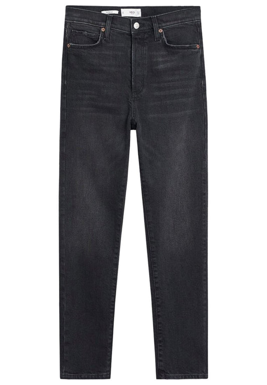 Mango High waist slim jeans Black Denim (M9121N13K-Q11) Women