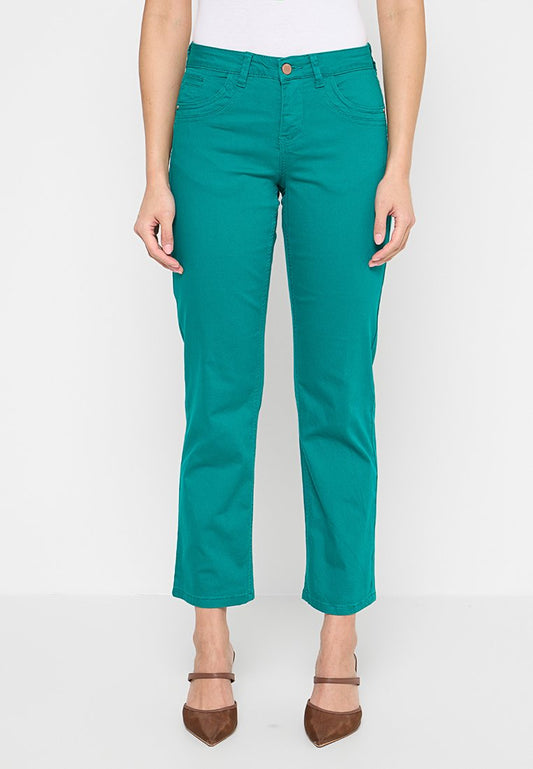 Cream CRAnn 7/8 Straight Leg Twill Coco Fit Green (ZZO2U1X06-T00) Women