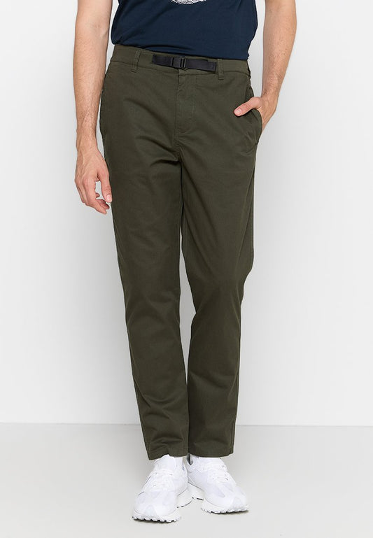 KnowledgeCotton Apparel CHUCK regular twill belt chino pants - GOTS/Vegan (ZZO27XP05-M00) Men
