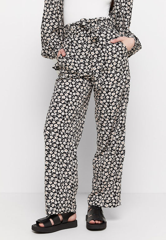 Pieces PCSABINE HW PANT KAC Black (ZZO1WY302-Q00) Women