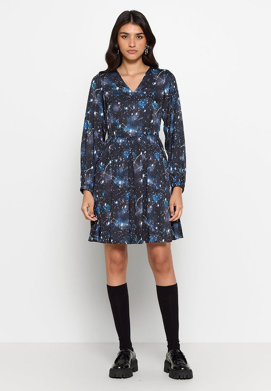 COSMIC PRINT LS DRESS Women