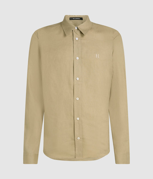Karl Lagerfeld Kl Embroidery Linen Shirt Twill (A2M160031DX) Men