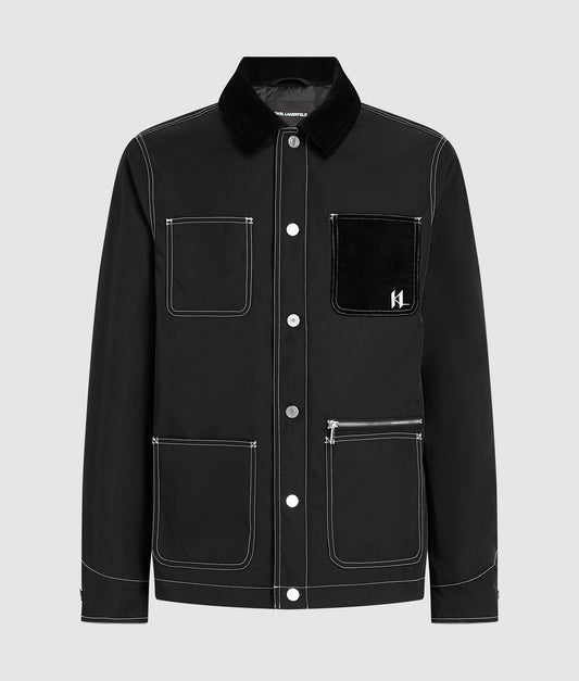 Karl Lagerfeld Contrast Stitch Bomber Jacket Black (A3M14003999) Men