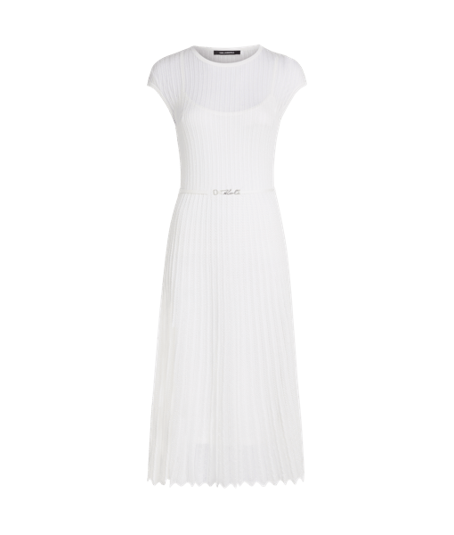 Karl Lagerfeld Knit Day Dress White (B2W13006100) Women