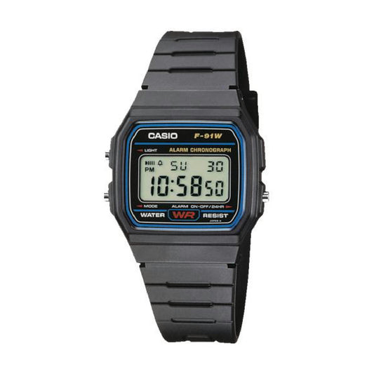 Casio Quartz Watch Black (F-91W-1YER) Men