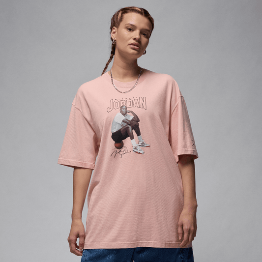 Jordan Women's Oversized Graphic T-Shirt Pink Glaze (FN5703-607) Women