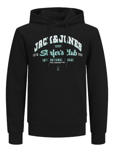 Jack & Jones Essentials JJELOGO SWEAT HOOD 2 COL 24/25 NOOS Black Ink (12255617-BlackInk) Men