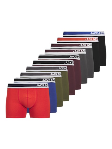 Jack & Jones Additionals JACJIMMY SOLID TRUNKS 10 PACK STYD Aurora Red (12264001-AuroraRed) Men