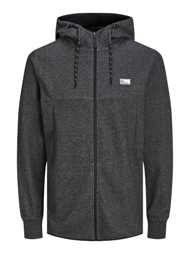 Jack & Jones Essentials JCOAIR SWEAT ZIP HOOD NOOS. Dark Grey Melange (12204926-DarkGreyMelange) Men