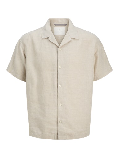 Jack & Jones Premium JPRCCLAWRENCE LINEN RESORT S/S SHIRT LN Silver Lining (12277240-SilverLining) Men