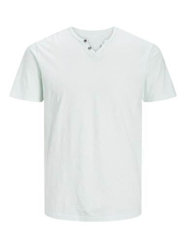 Jack & Jones Essentials JJESPLIT NECK TEE SS NOOS Soothing Sea (12164972-SoothingSea) Men