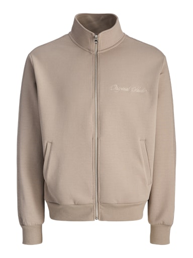Jack & Jones Originals JORGEN SWEAT ZIP HIGH NECK SS25 Mocha Meringue (12286677-MochaMeringue) Men