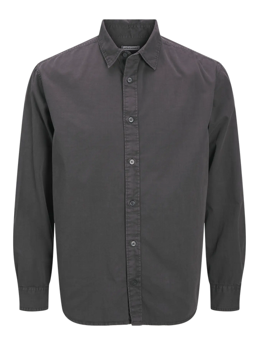 Echarge Faded Shirt Long Sleeve Black (12279844) Men