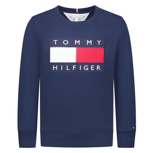 Tommy Hilfiger Heritage Flag Sweater Junior Dark Blue / White / Red (KS0KS00709-C1G) Kids