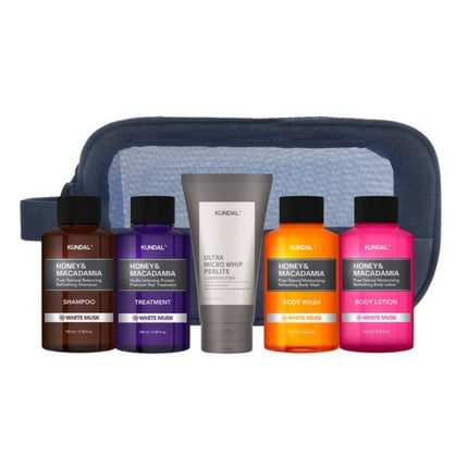 Kundal Travel Kit A White Musk With Shampoo Treatment Body Wash And Body Lotion