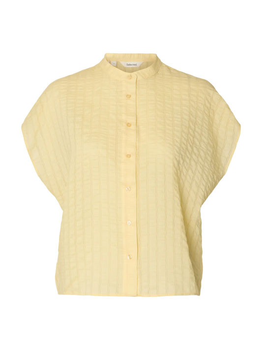 Lilja Oversized Sleeveless Check Shirt Italian Straw (16102697) Women
