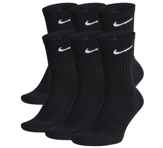 Nike Everyday Cushion Crew Socks (6-pack) (SX7666-010) Unisex