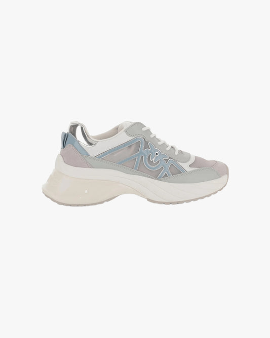ARIEL 33 - SNEAKER CALF LEATHER/NET/COW SUEDE WHITE/SAGE Women
