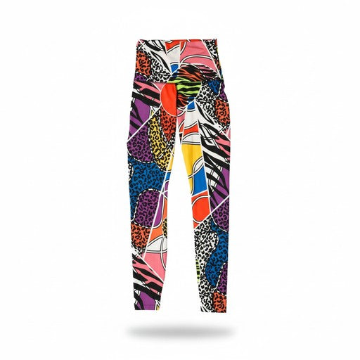 Adidas Patchwork Print Athletic Leggings Multicolour, Women