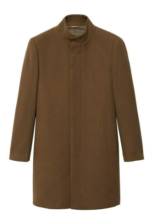 Mango Tailored mantel woll mix Light Brown (M9122T0XT-O11) Men