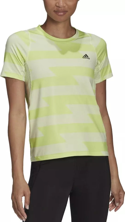 Adidas RN FAST AOP TEE GREEN (HD7029) Women