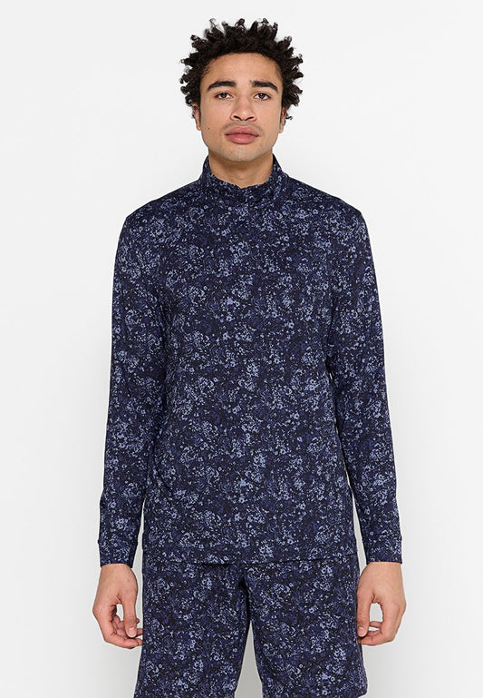 Under Armour UA Playoff Printed 1/4 Zip-BLU (ZZO2QDF43-K00) Men