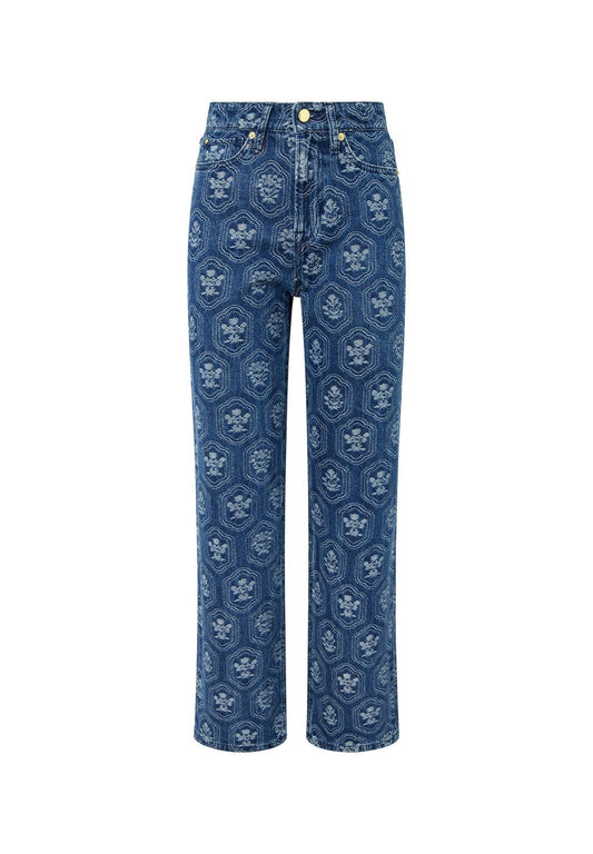 Pepe Jeans STRAIGHT HW JACQUARD Blue Denim (PE121N19X-K11) Women