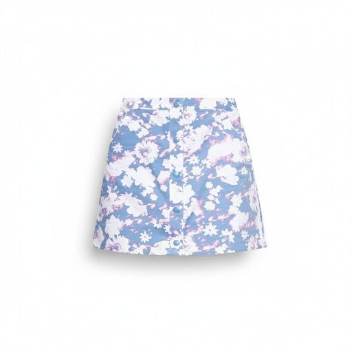 Adidas Floral Print Mini Skirt Multicolour, Women