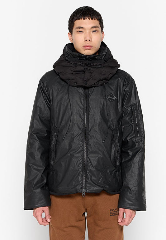 Replay COATED COTTON POPELINE Black (ZZO36ZU97-Q00) Men