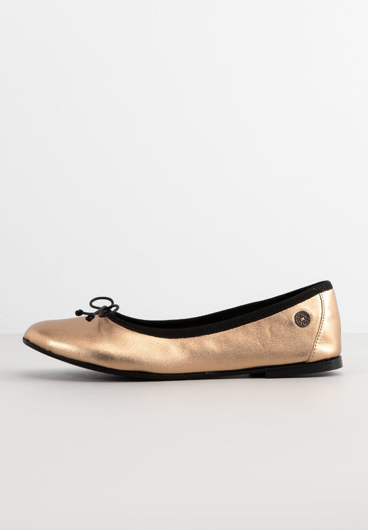 LAMINATED LEATHER BALLET FLATS Girls