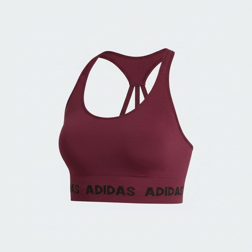 Adidas Aeroknit Racerback Sports Bra Burgundy, Women