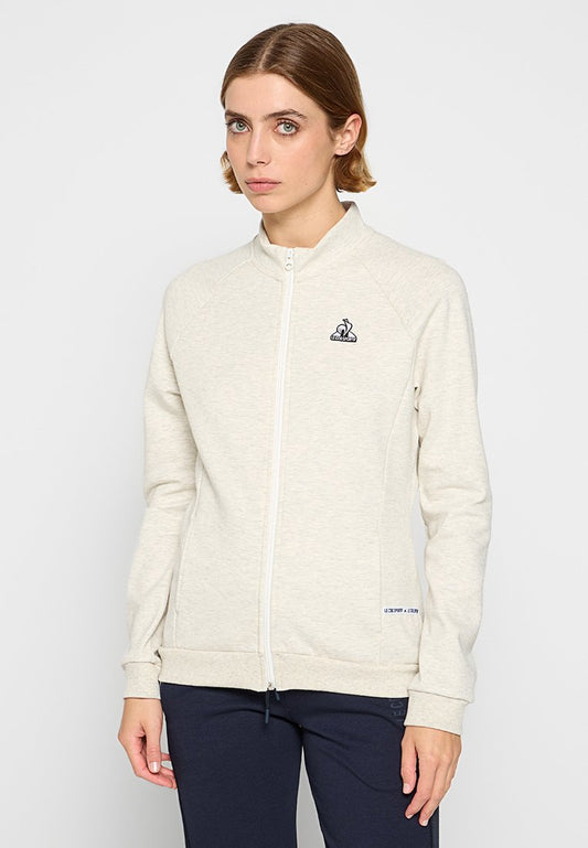 le coq sportif SAISON FZ Sweat N°1 W chiné clair Beige (ZZO2V6C48-B00) Women