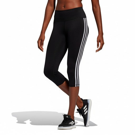 Adidas Three-Stripe Capri Leggings Black, Women