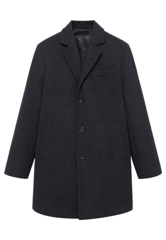 Mango Manteau laine recyclée Mottled Dark Grey (M9122T0ZU-C11) Men