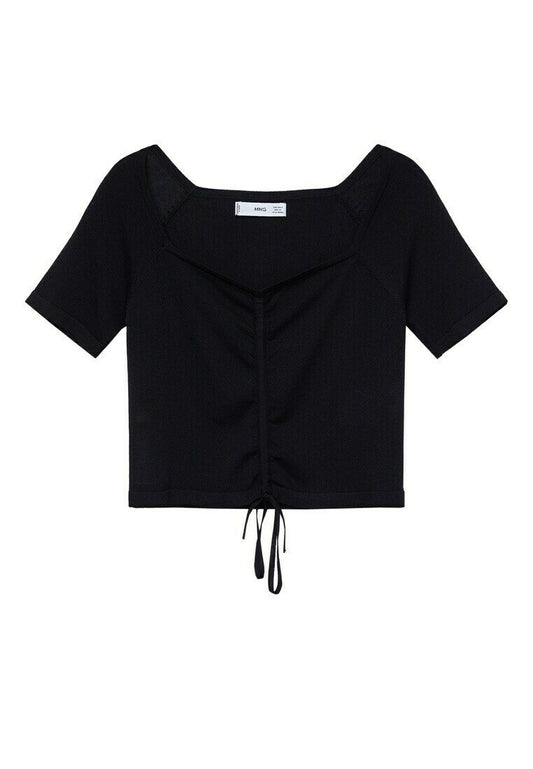 Mango Draped crop top (M9121E3Z3-Q11) Women