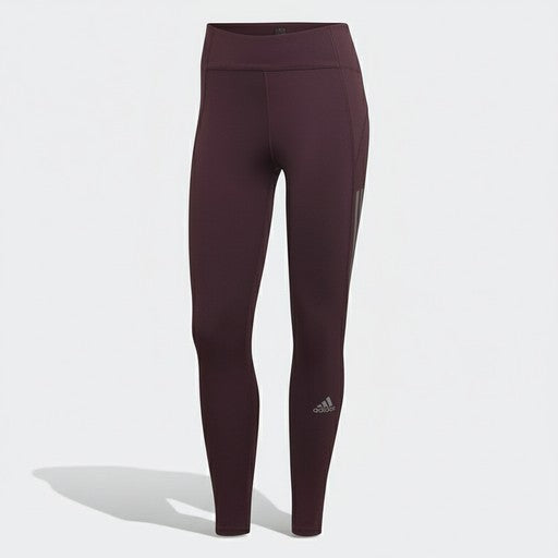 Adidas 7/8 Performance Running Leggings Burgundy, Women