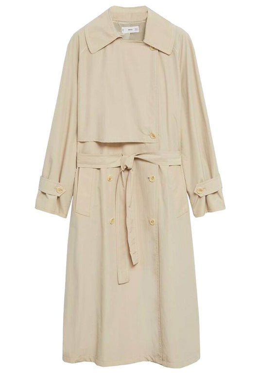 Mango Soepelvallende lyocell trenchcoat Beige (M9121U0WP-B11) Women