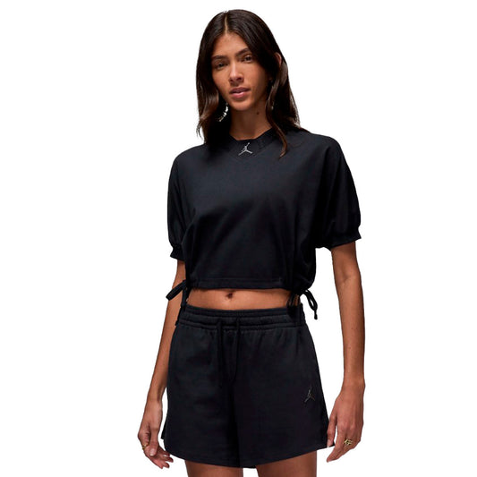 Jordan Knit Cropped Top Black (FN5727-010) Women