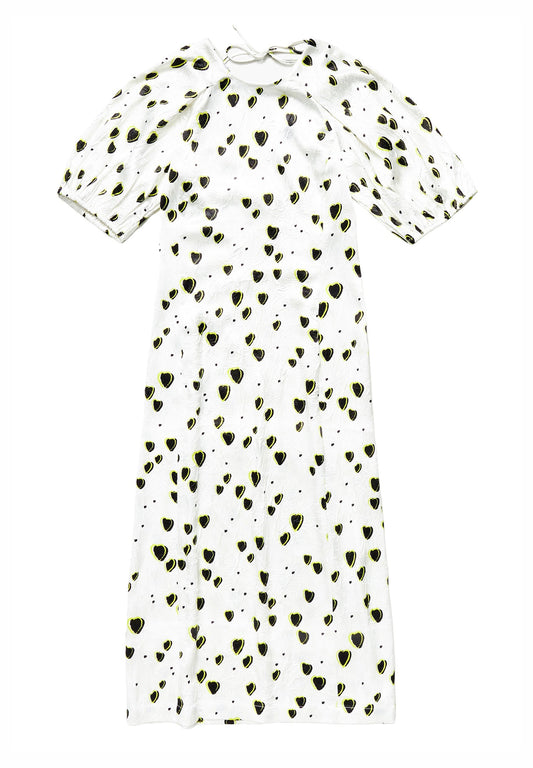 BIMBA Y LOLA Small Hearts print fluid midi dress (B0E21C04C-A11) Women