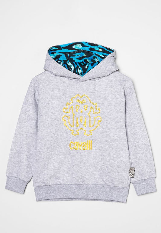 Roberto Cavalli Junior Boy hoodie fleece grey (ZZO1Y6MCG-C00) Kids