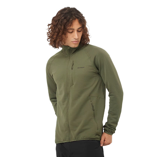 Salomon Jacket Essential Lightwarm Fleece Green (LC2443700) Men