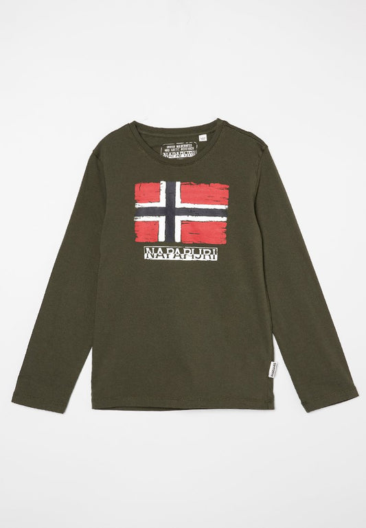 Napapijri K SBULET 2 LS dark green (ZZO17UU03-M00) Kids
