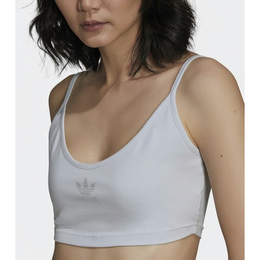 Adidas Crystal Logo Crop Bra Top Blue, Women